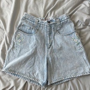 Vintage high rise jean shorts